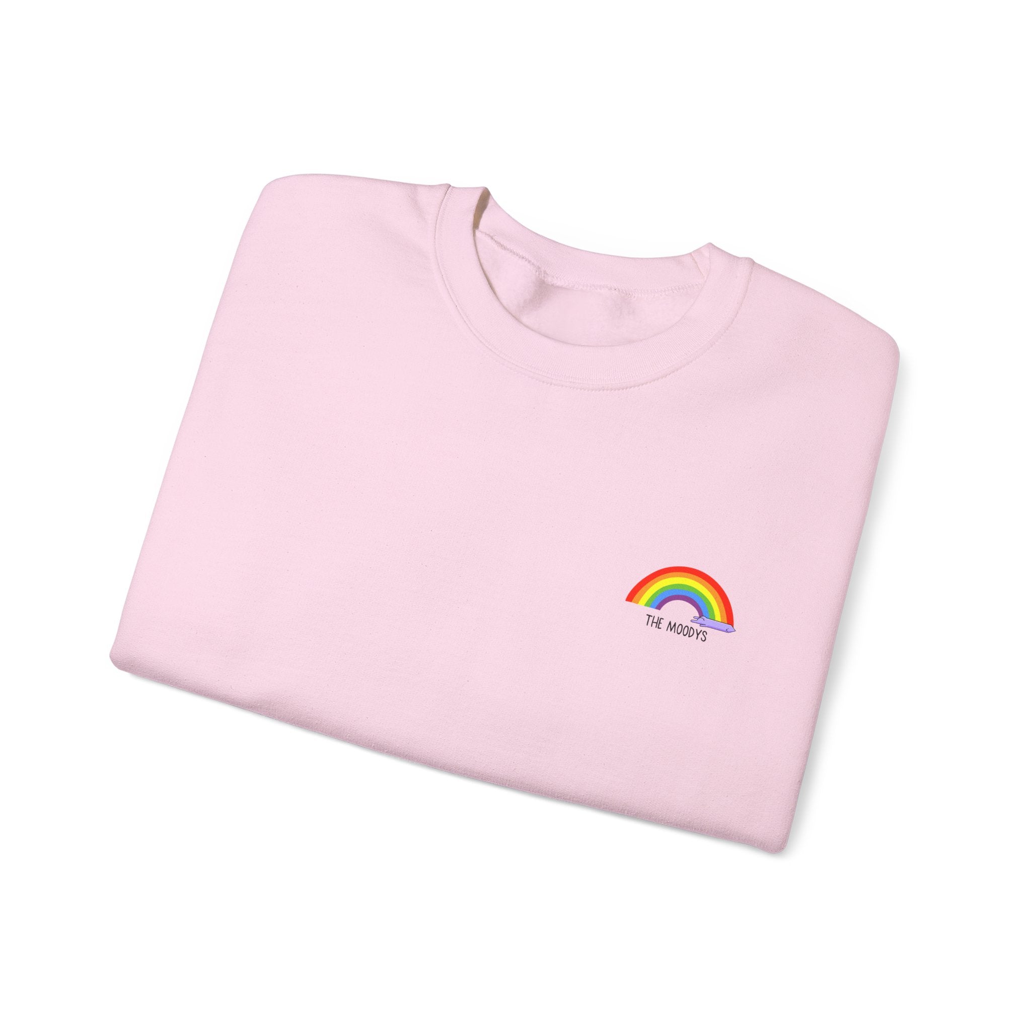 the moodys - crewneck sweatshirt - lanz lays rainbows - unisex