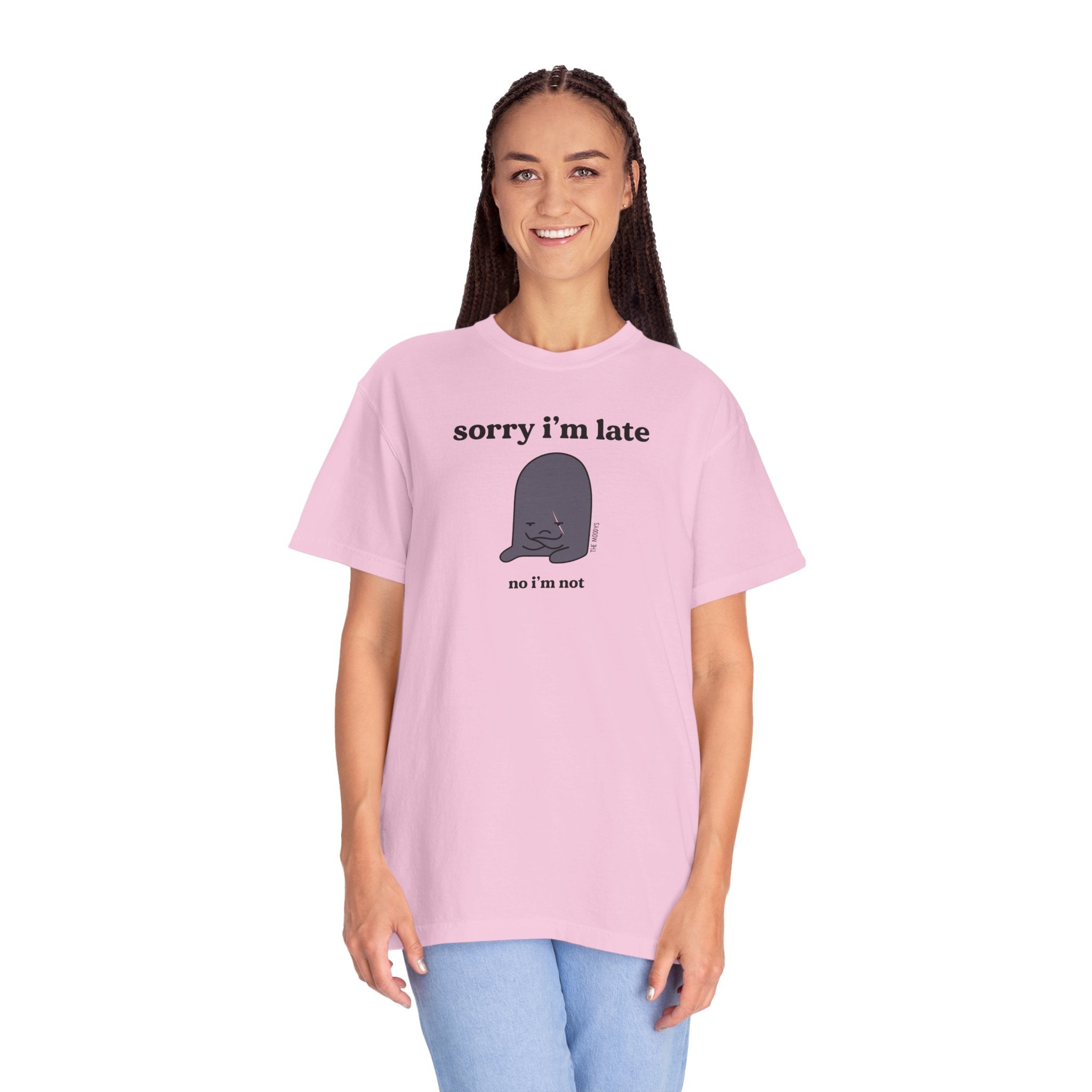 sorry i'm late t-shirt