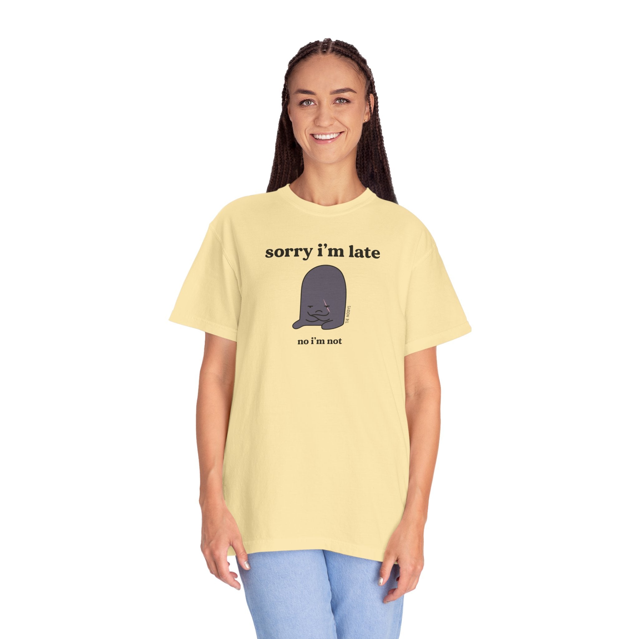 sorry i'm late t-shirt