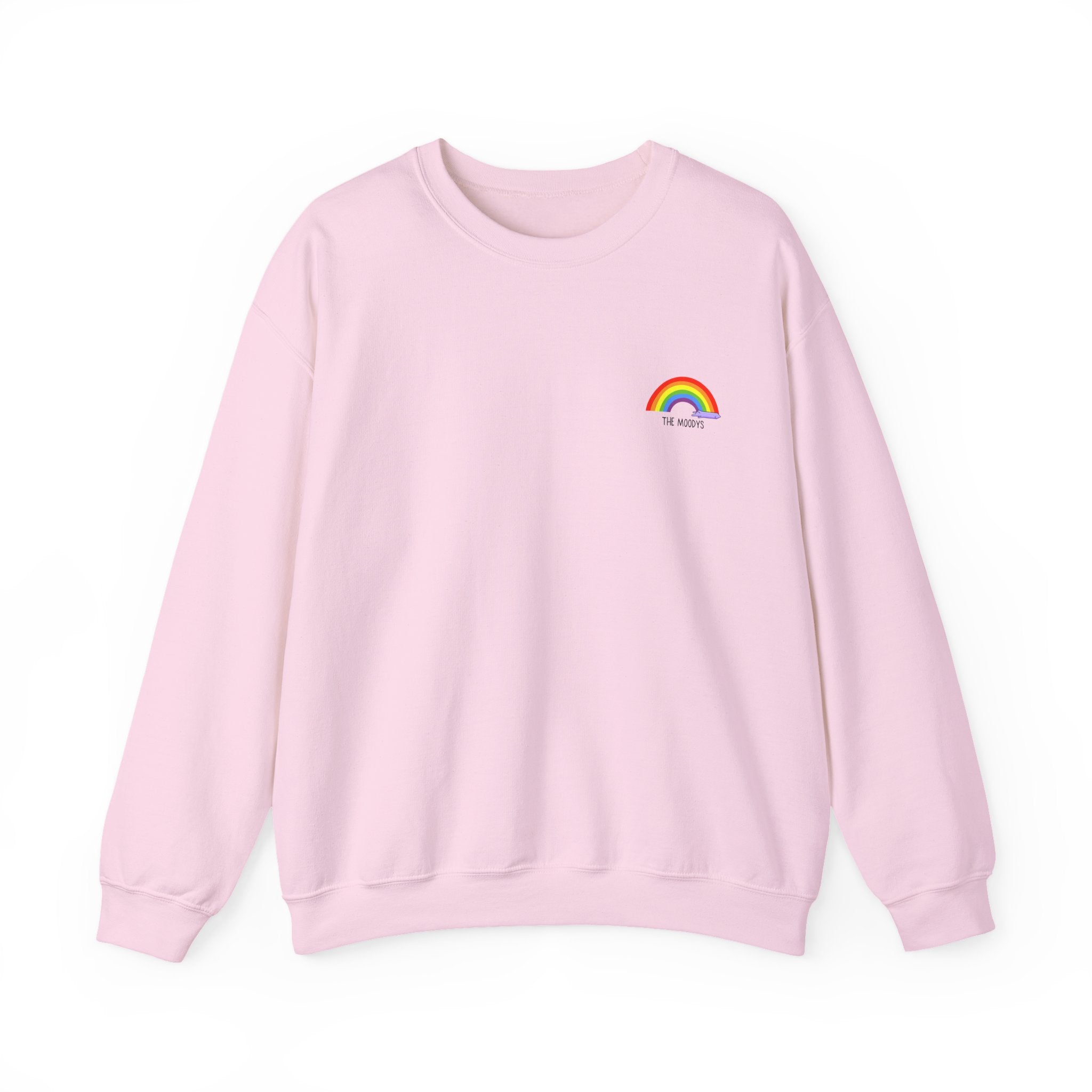 the moodys - crewneck sweatshirt - lanz lays rainbows - unisex