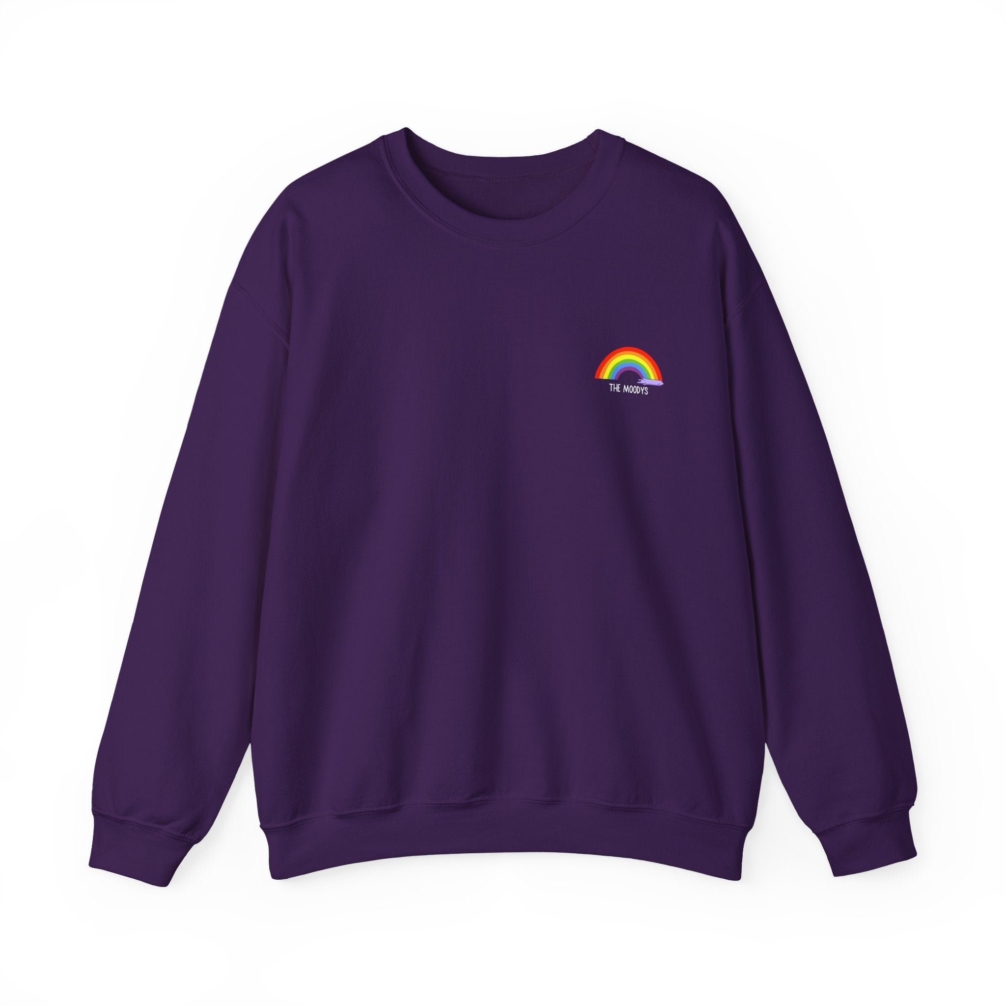 the moodys - crewneck sweatshirt - lanz lays rainbows - unisex