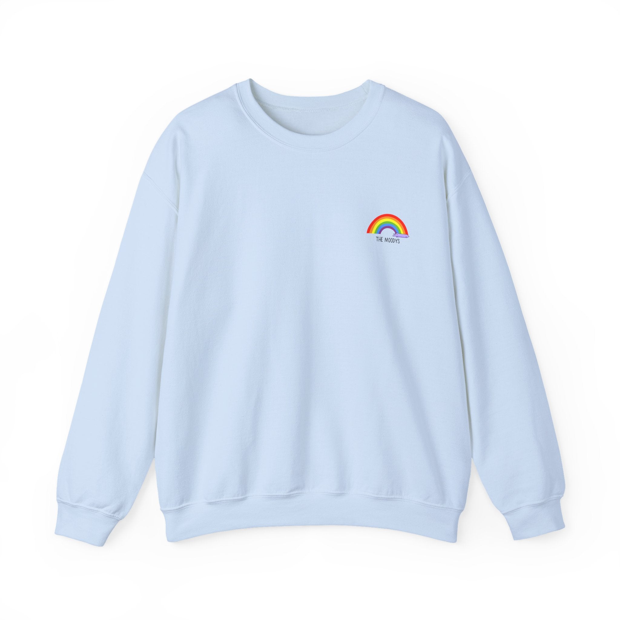 the moodys - crewneck sweatshirt - lanz lays rainbows - unisex
