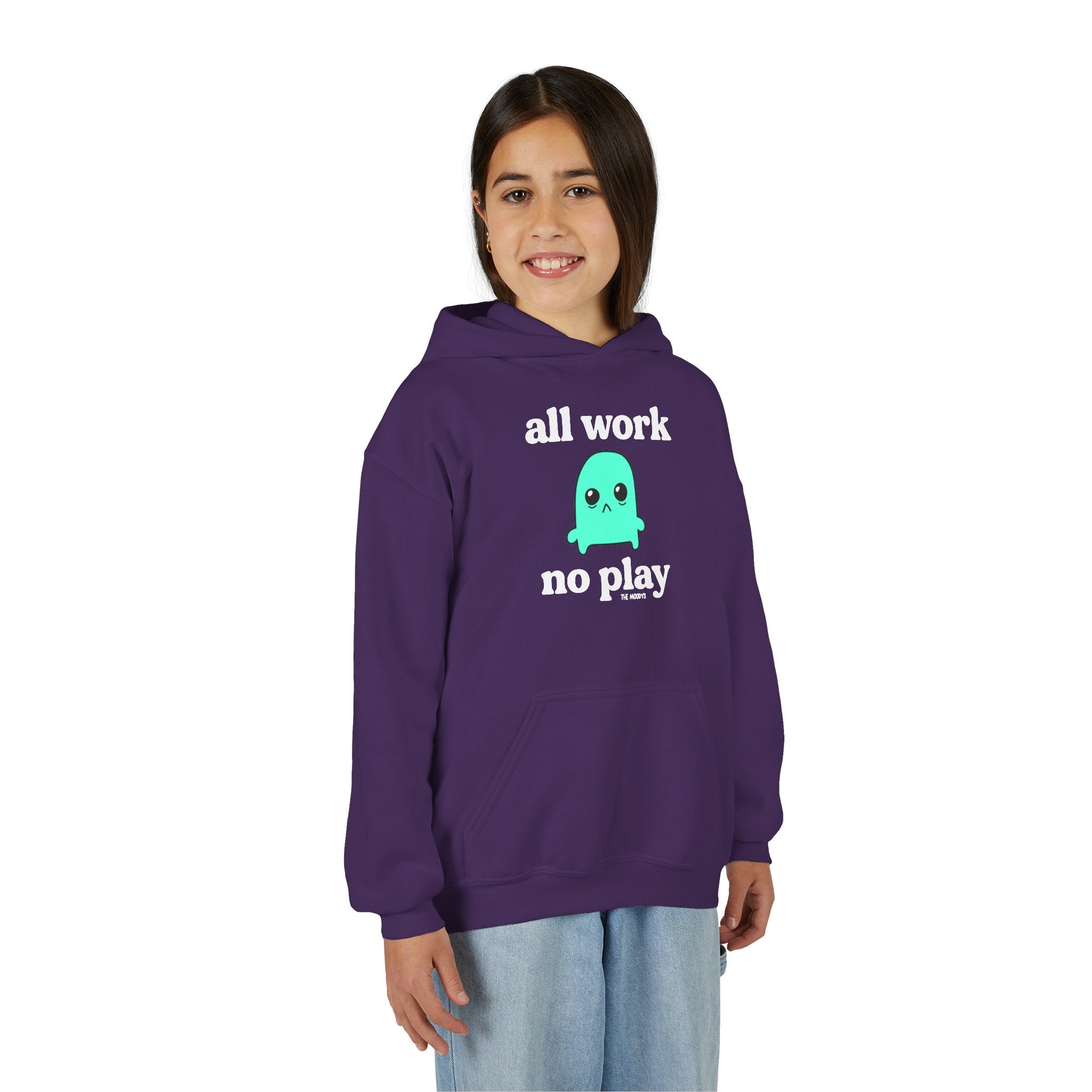 ALL WORK NO PLAY YOUTH HOODIE