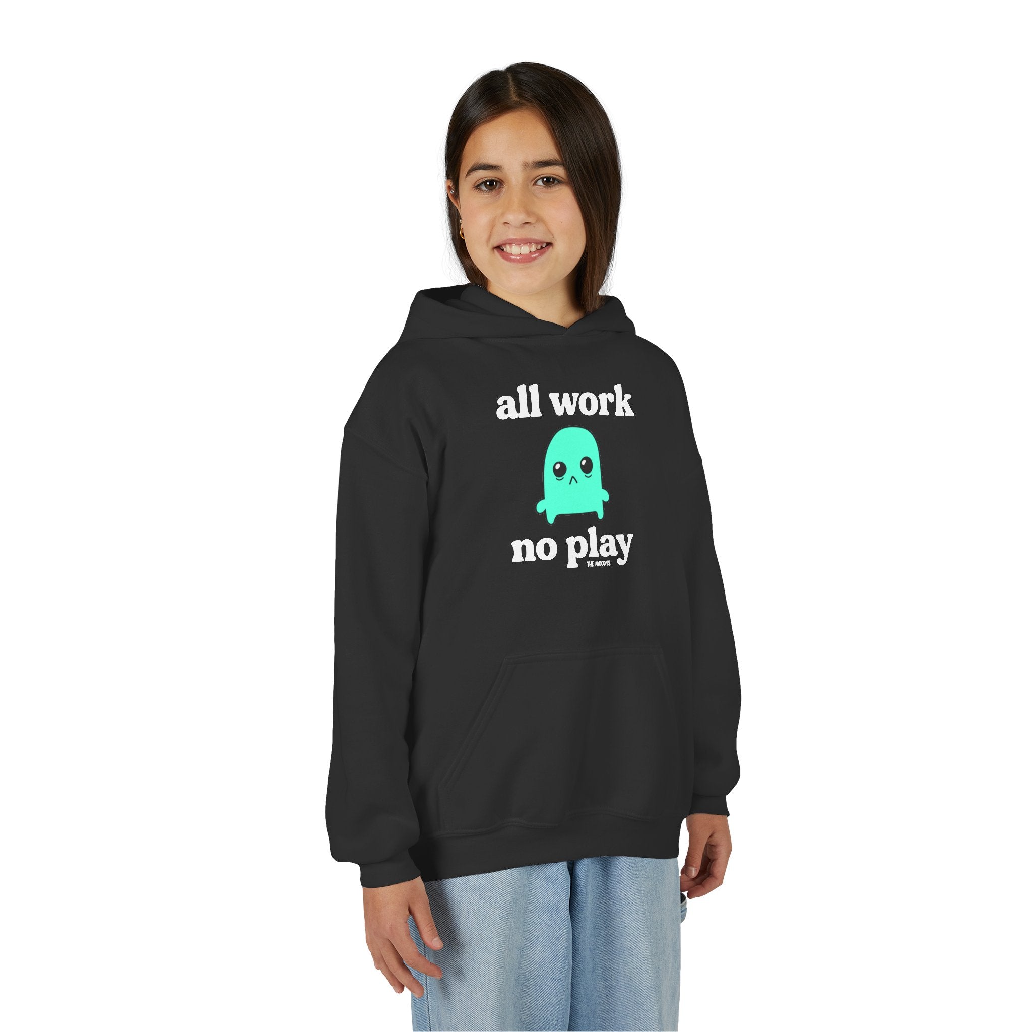 ALL WORK NO PLAY YOUTH HOODIE