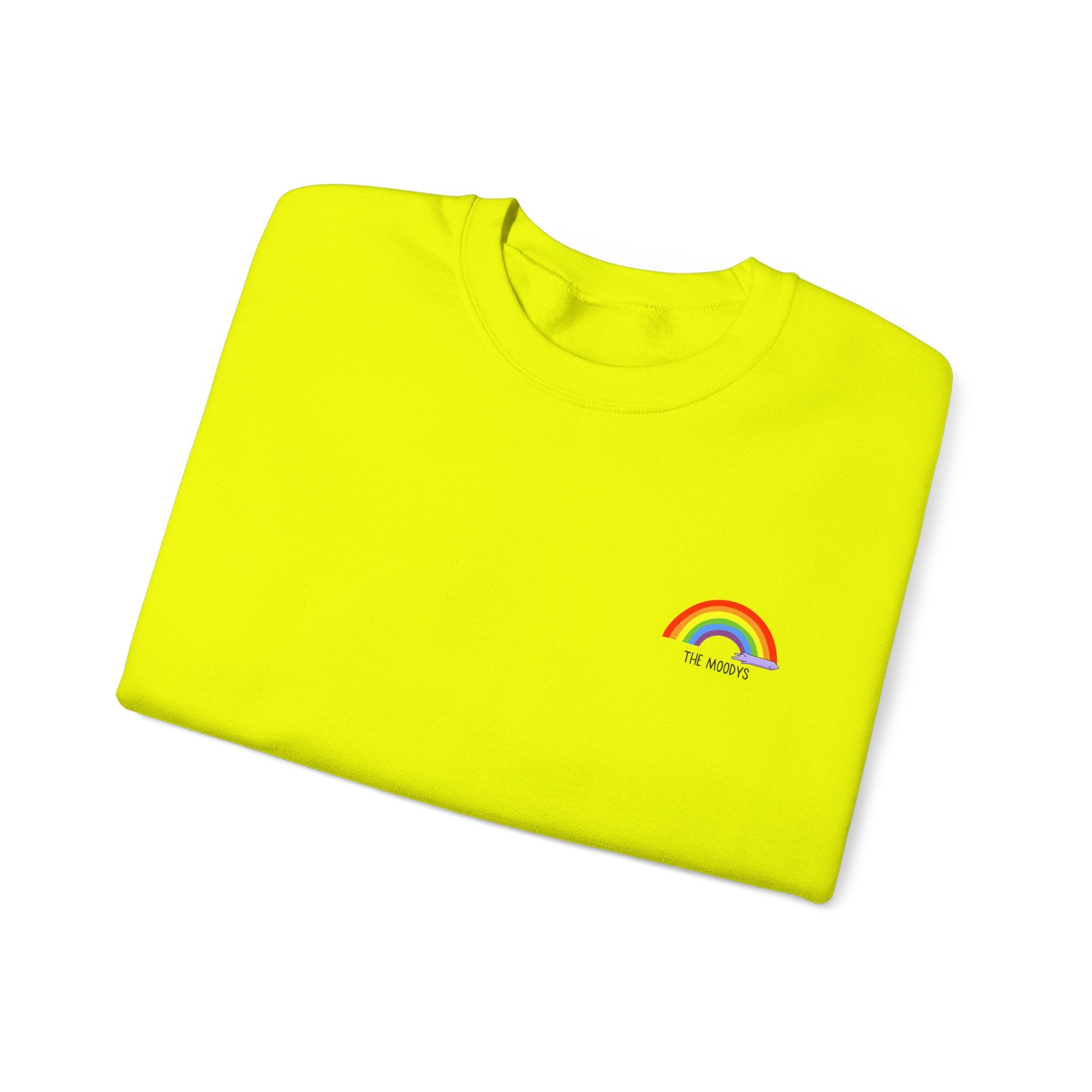 the moodys - crewneck sweatshirt - lanz lays rainbows - unisex