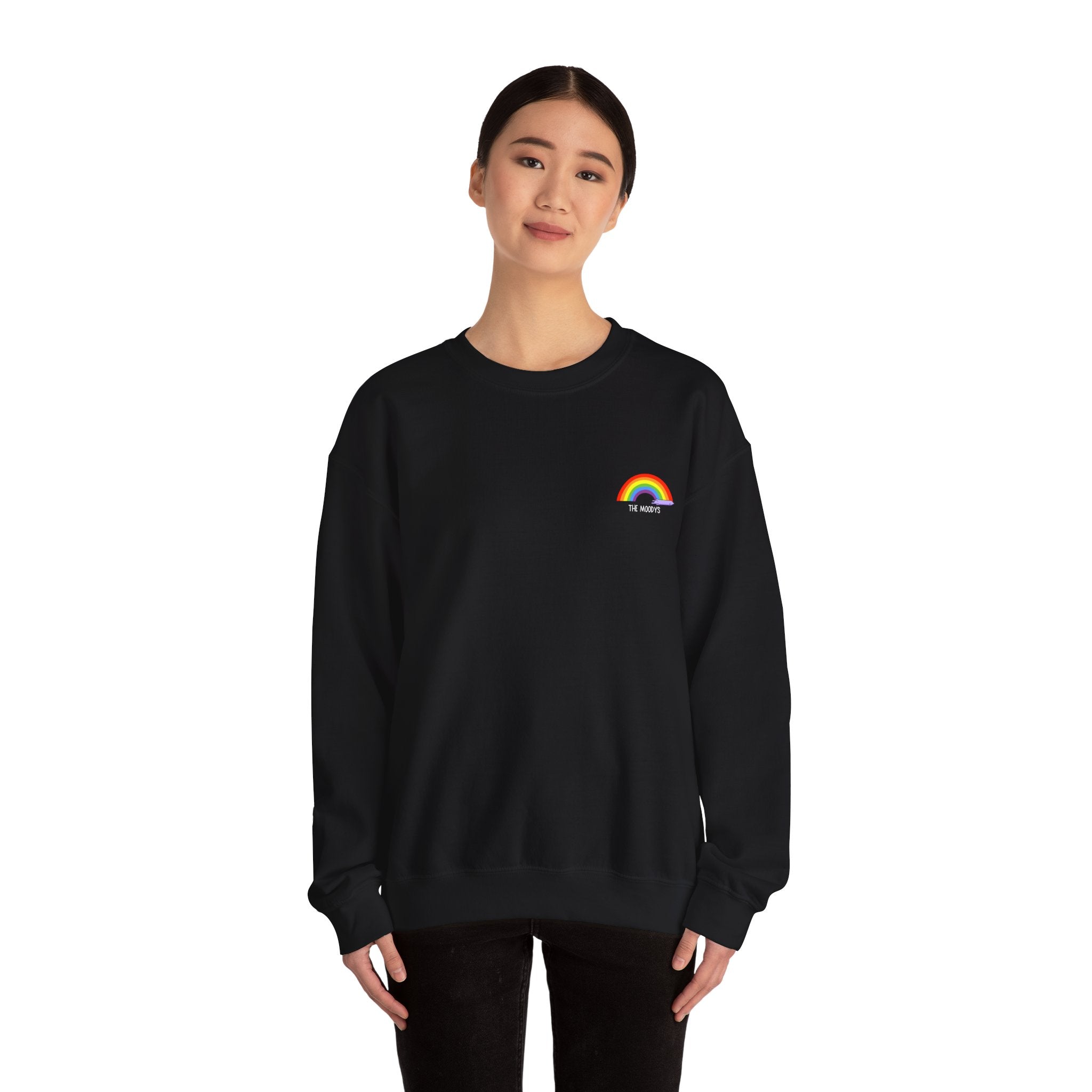 the moodys - crewneck sweatshirt - lanz lays rainbows - unisex