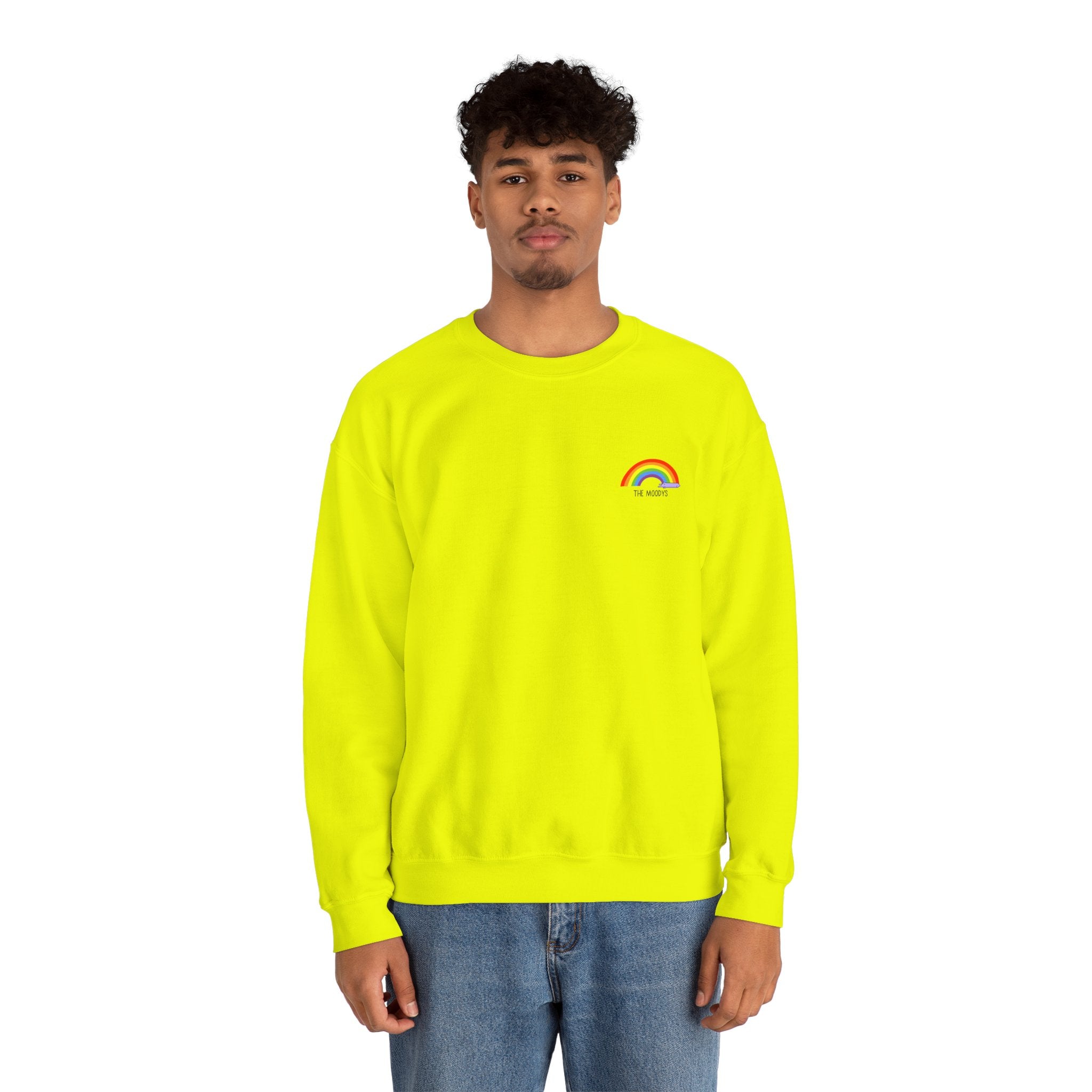 the moodys - crewneck sweatshirt - lanz lays rainbows - unisex