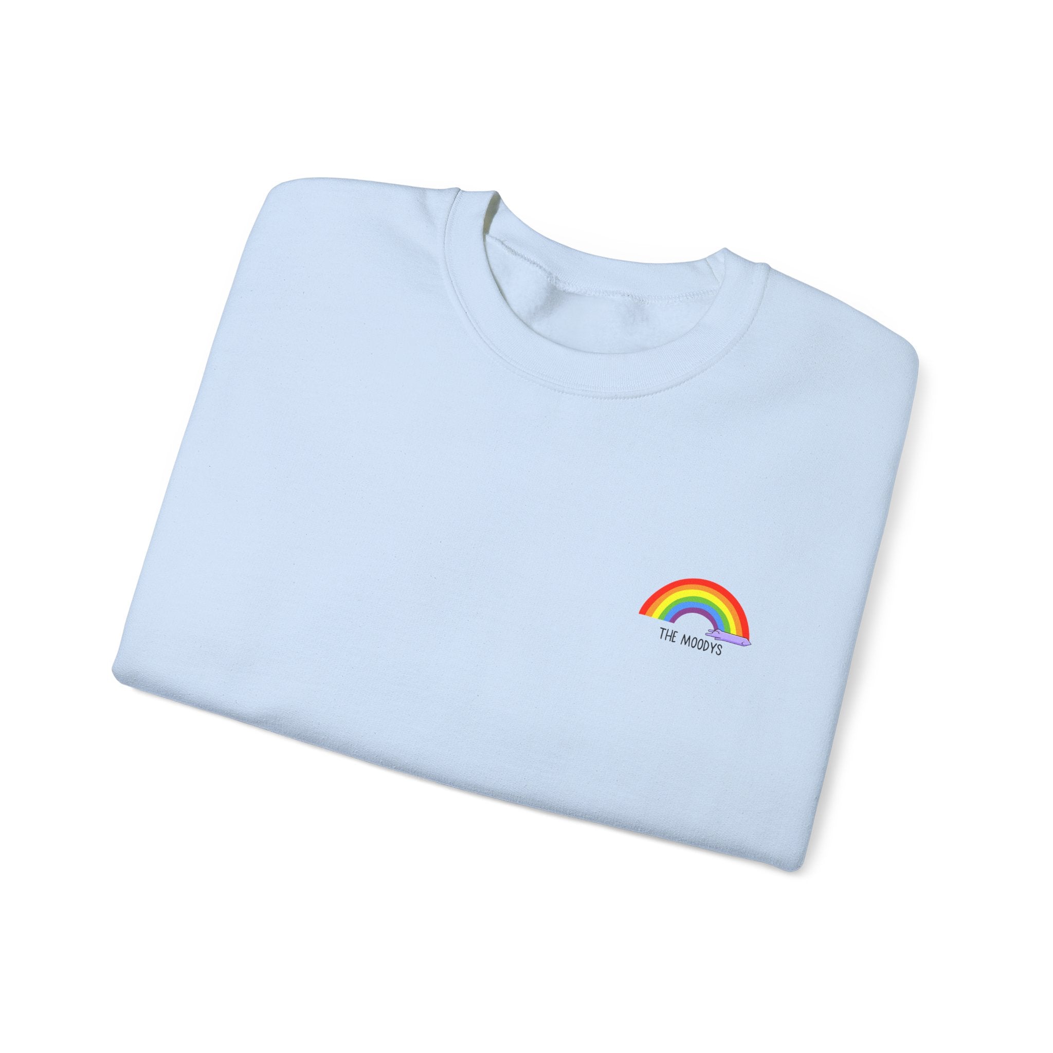 the moodys - crewneck sweatshirt - lanz lays rainbows - unisex