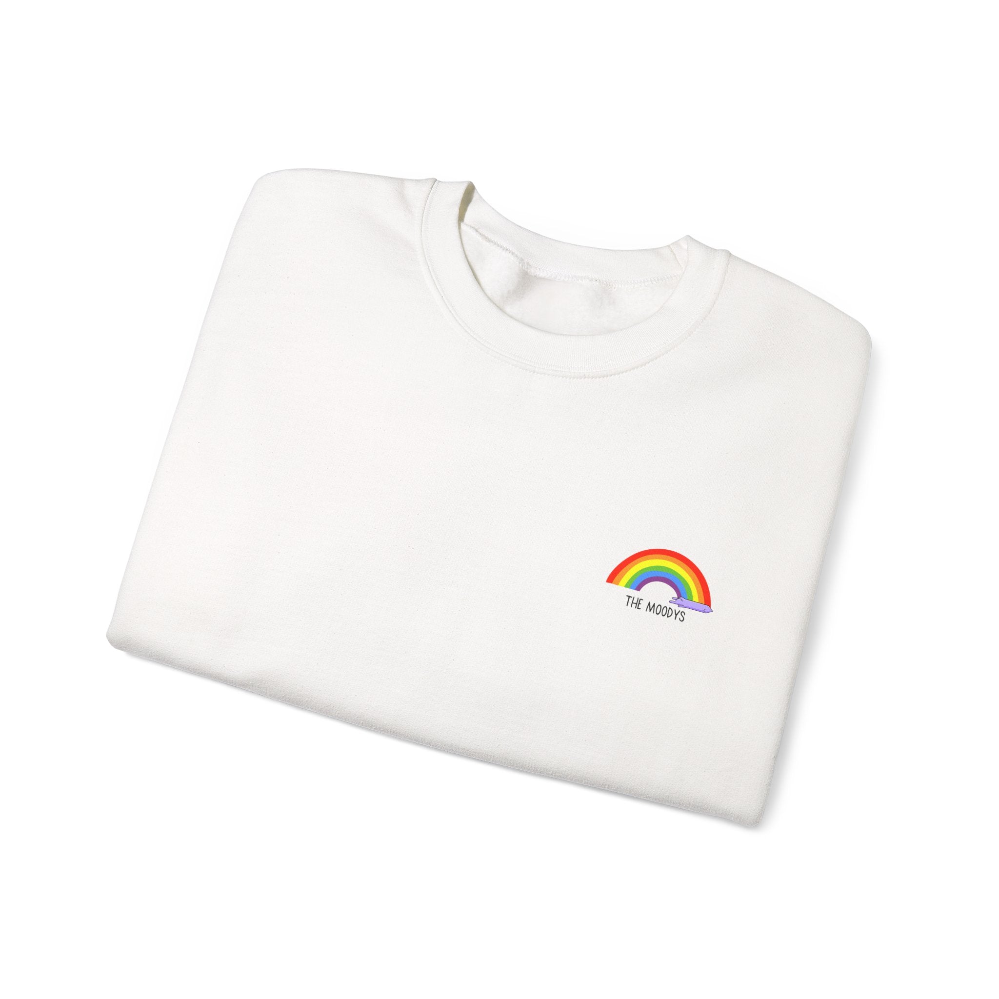 the moodys - crewneck sweatshirt - lanz lays rainbows - unisex