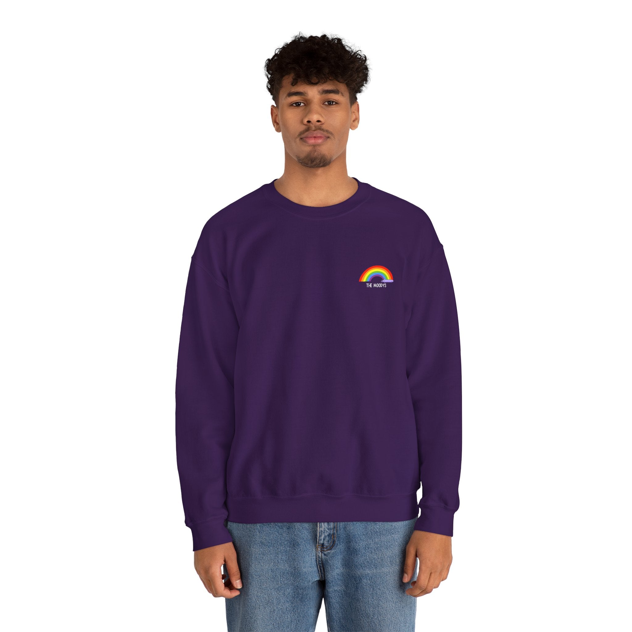 the moodys - crewneck sweatshirt - lanz lays rainbows - unisex