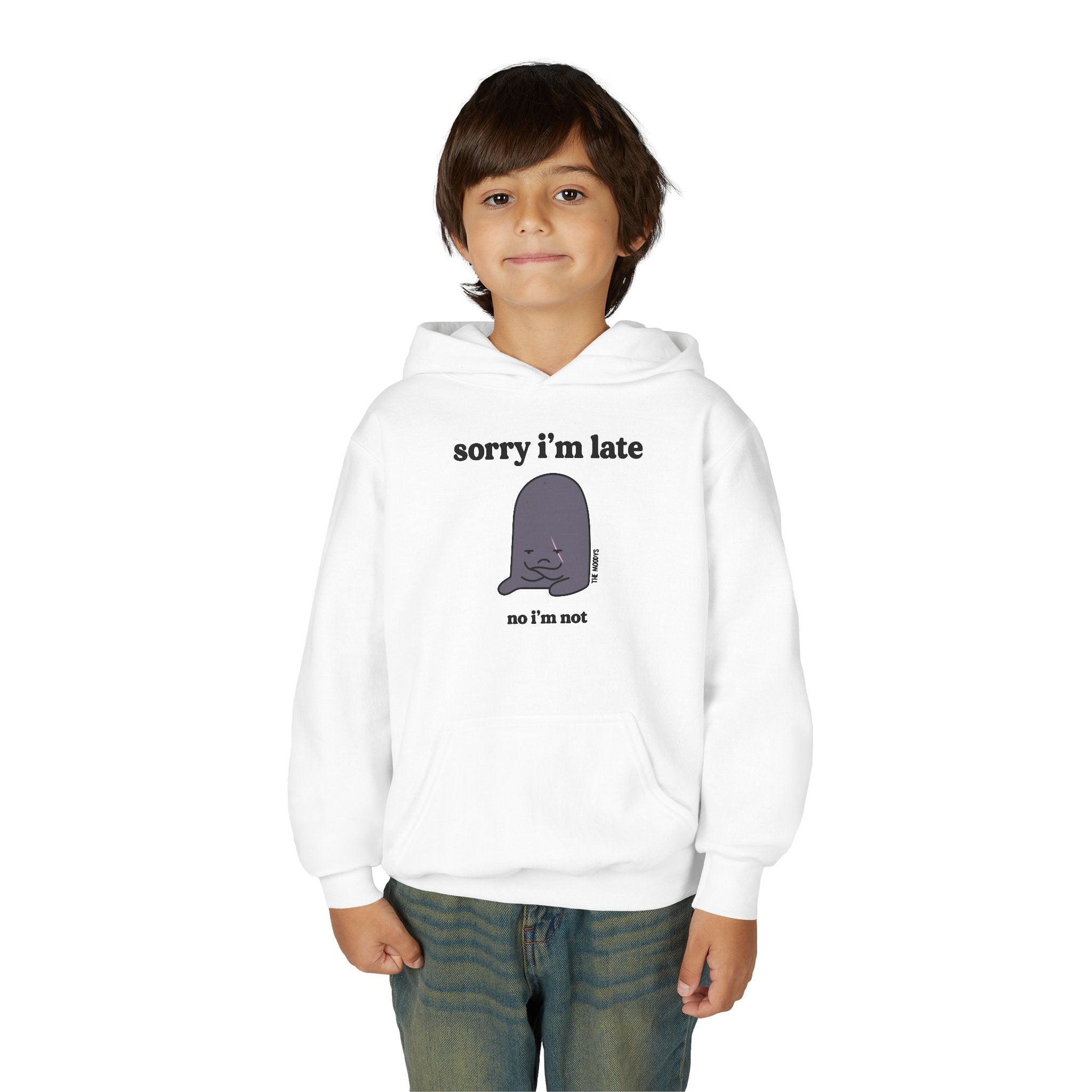 SORRY I'M LATE YOUTH HOODIE