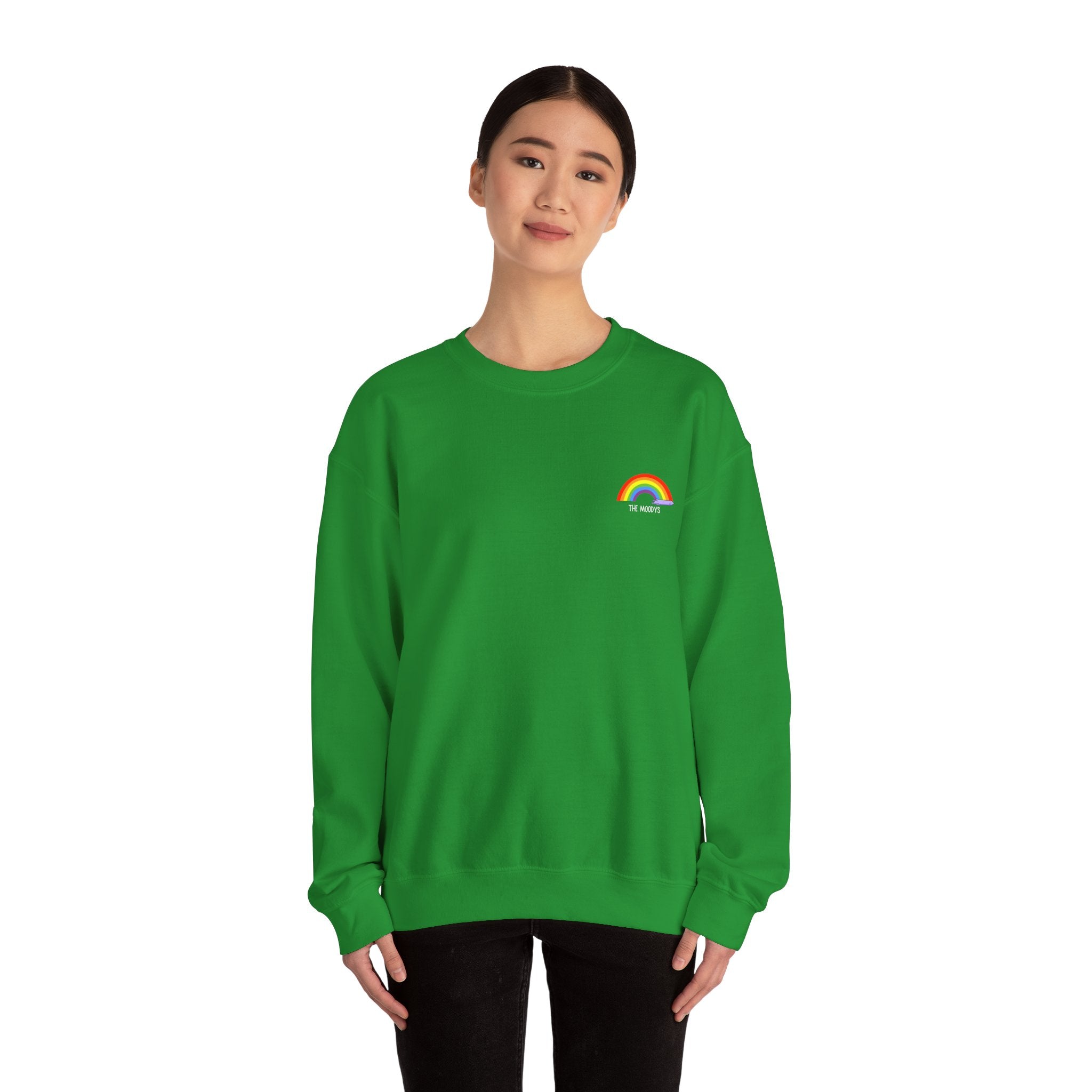 the moodys - crewneck sweatshirt - lanz lays rainbows - unisex