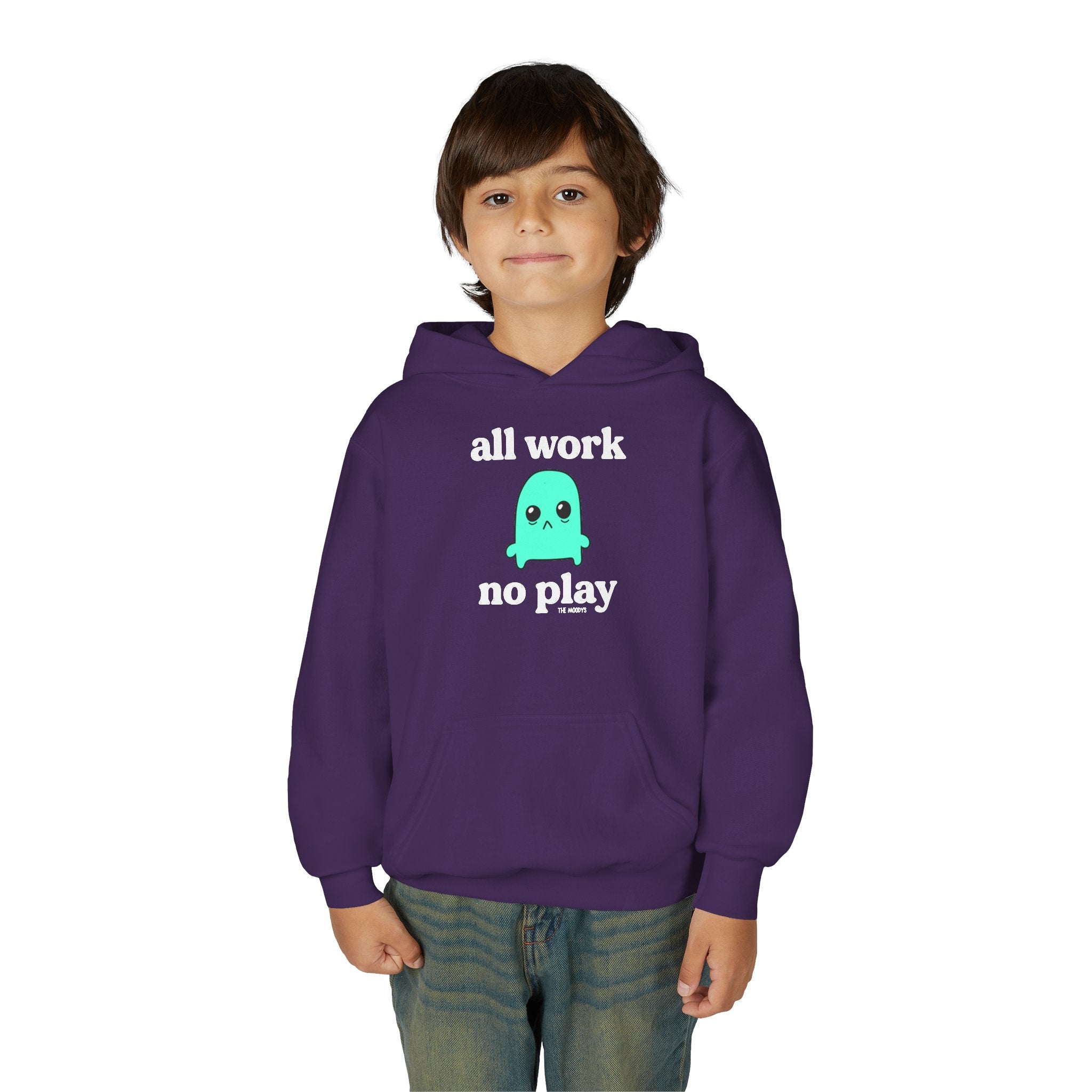 ALL WORK NO PLAY YOUTH HOODIE