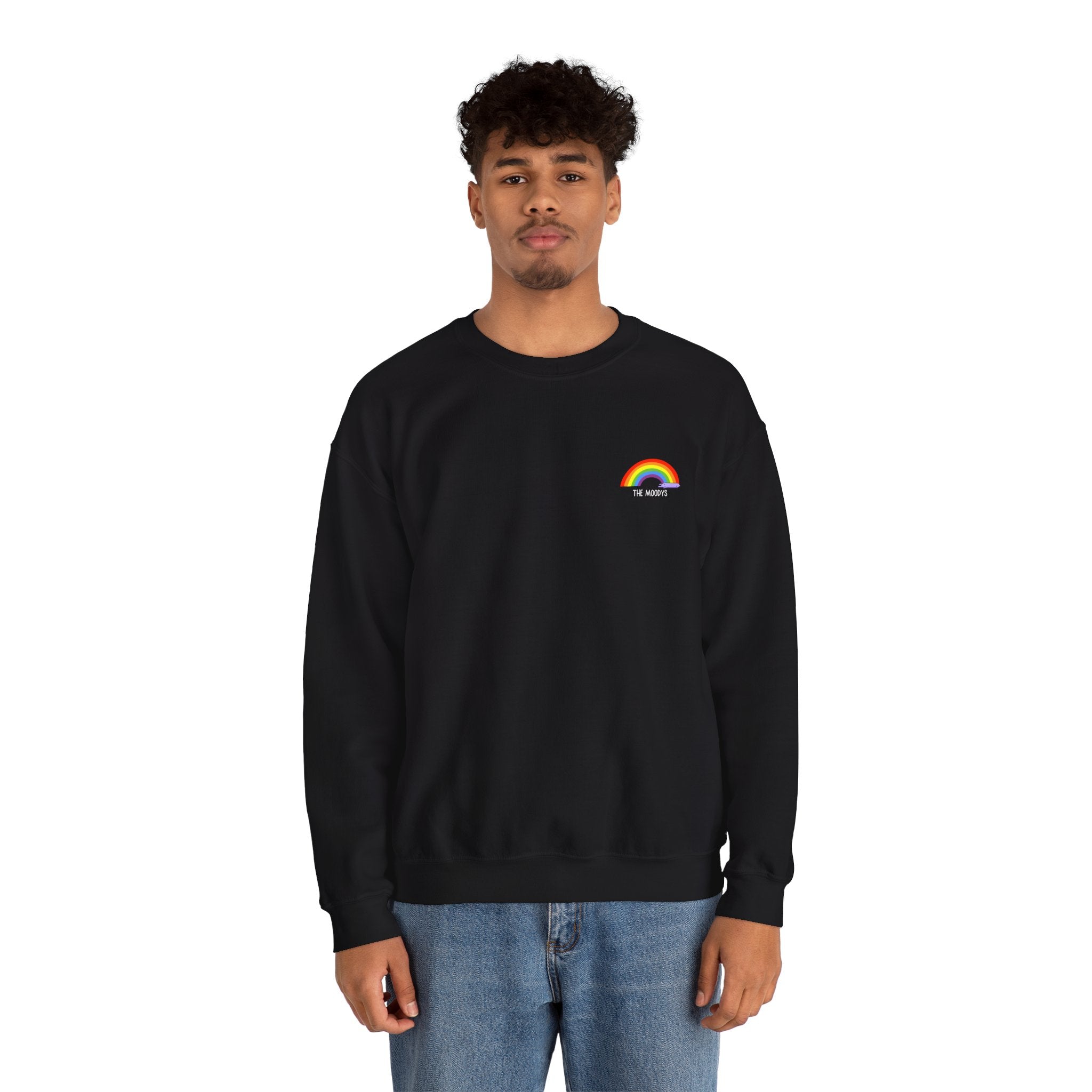 the moodys - crewneck sweatshirt - lanz lays rainbows - unisex