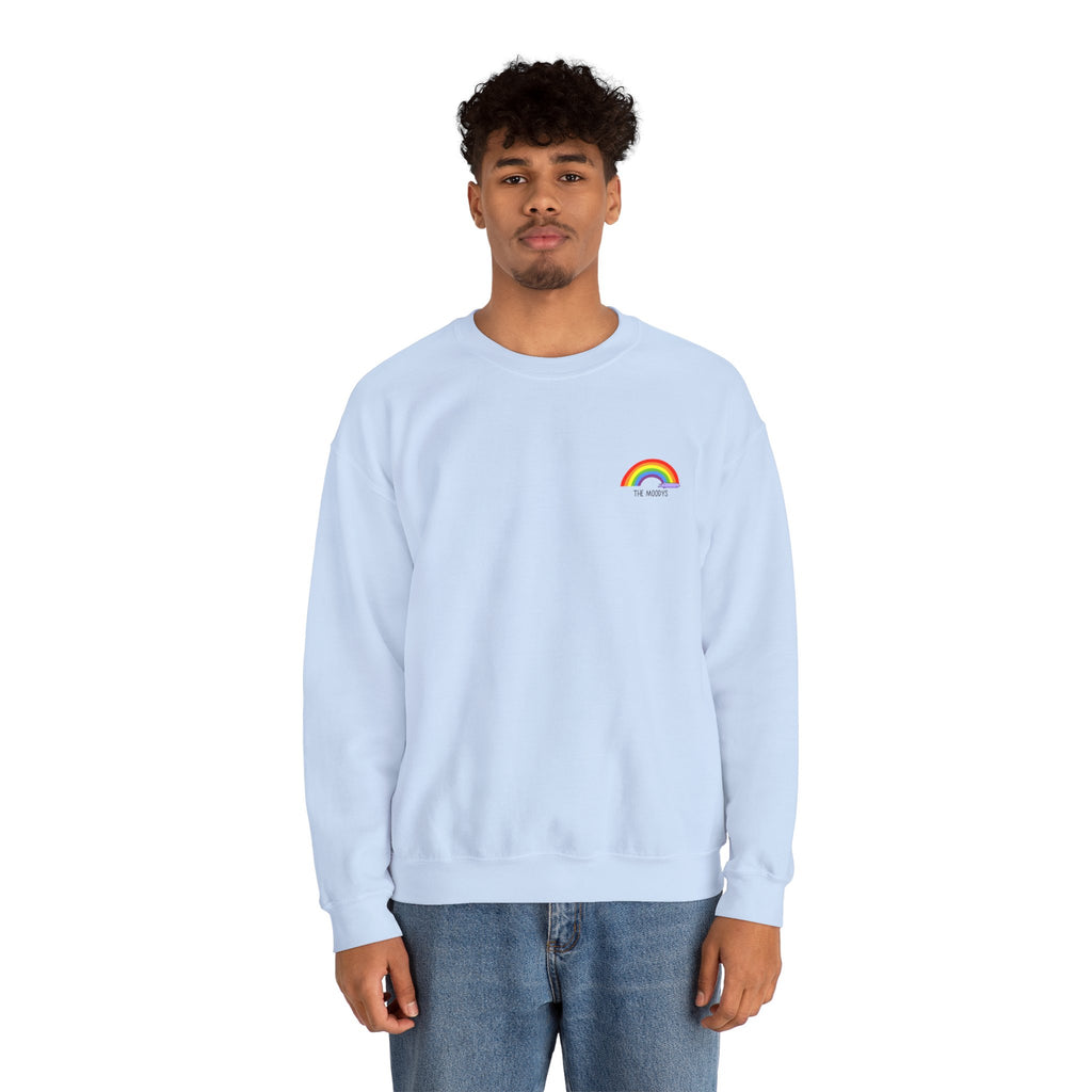 the moodys - crewneck sweatshirt - lanz lays rainbows - unisex