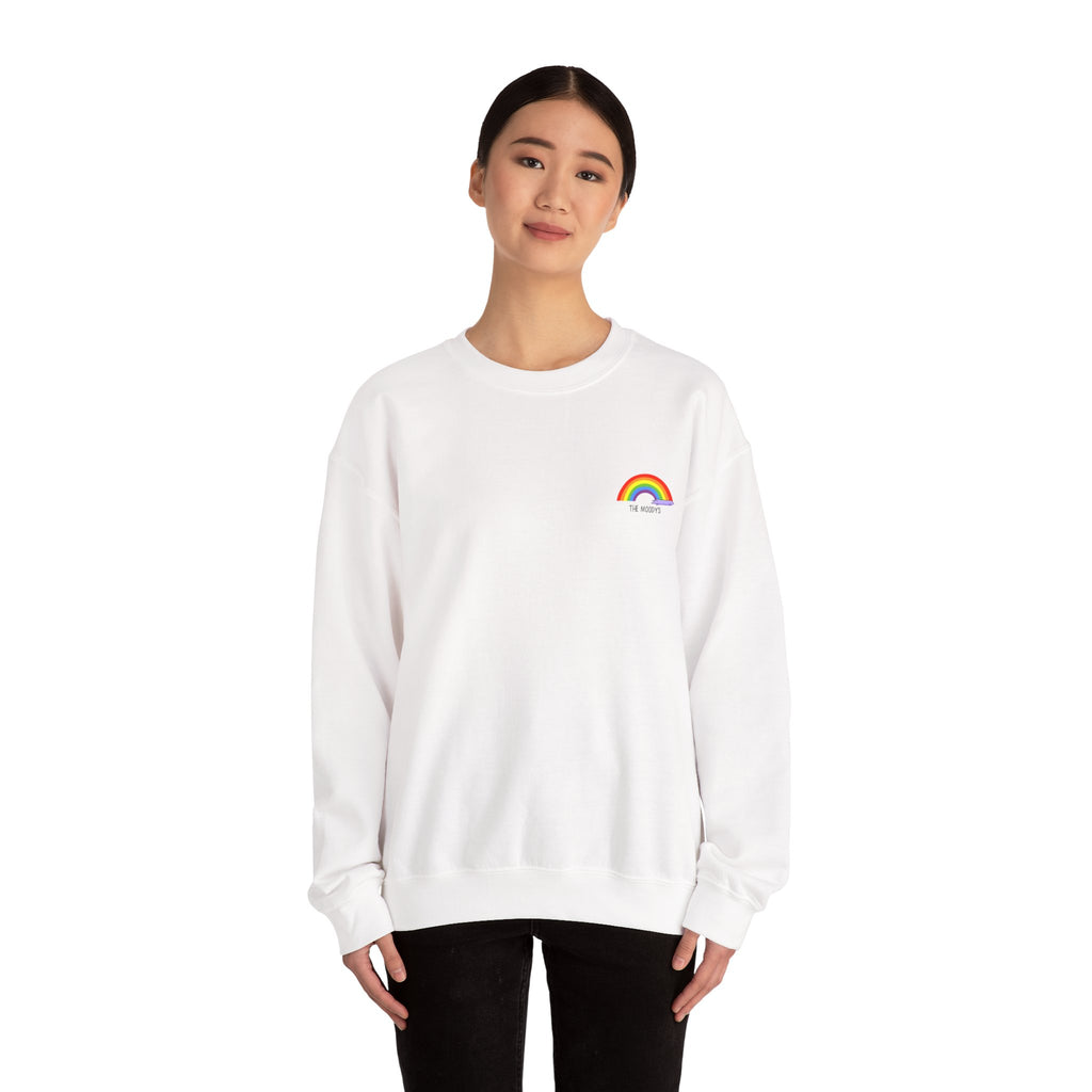 the moodys - crewneck sweatshirt - lanz lays rainbows - unisex