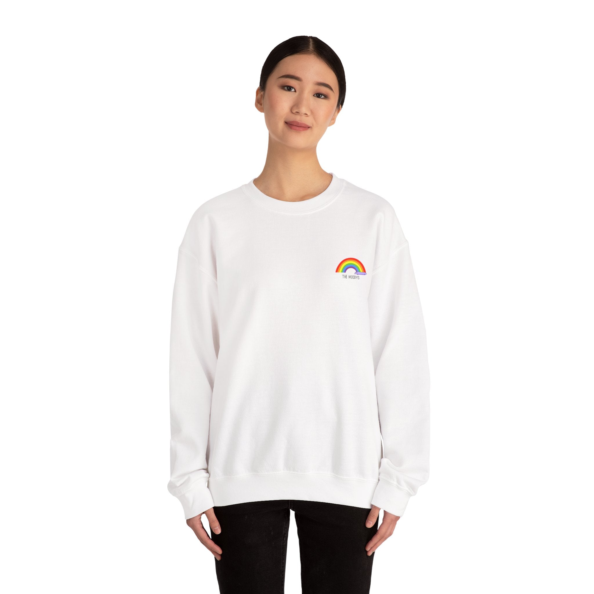 the moodys - crewneck sweatshirt - lanz lays rainbows - unisex