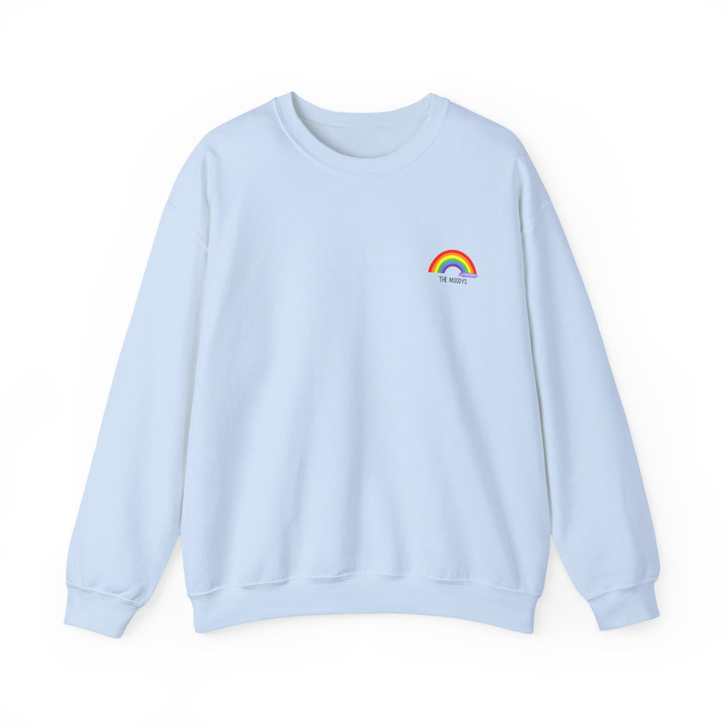 the moodys - crewneck sweatshirt - lanz lays rainbows - unisex