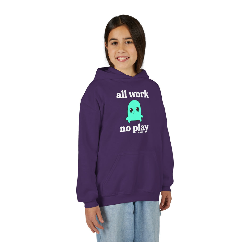 ALL WORK NO PLAY YOUTH HOODIE