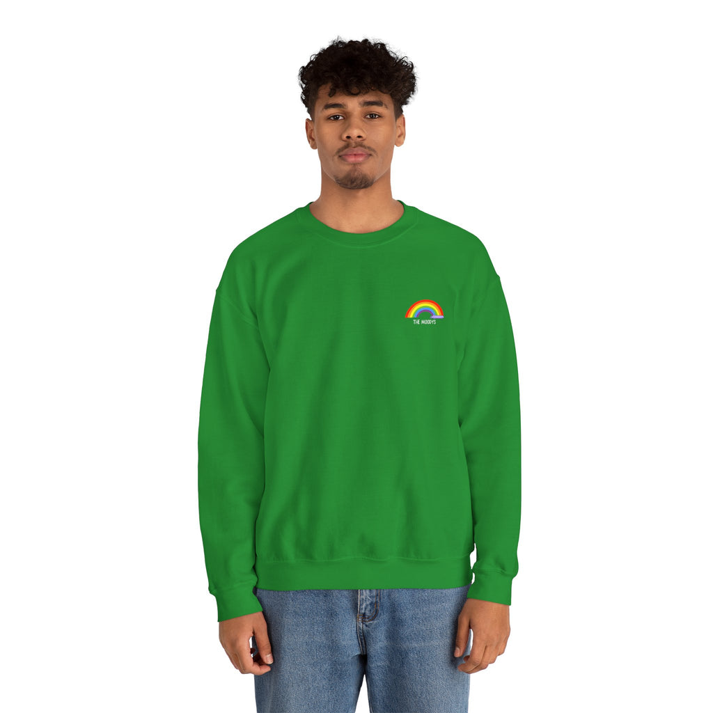 the moodys - crewneck sweatshirt - lanz lays rainbows - unisex