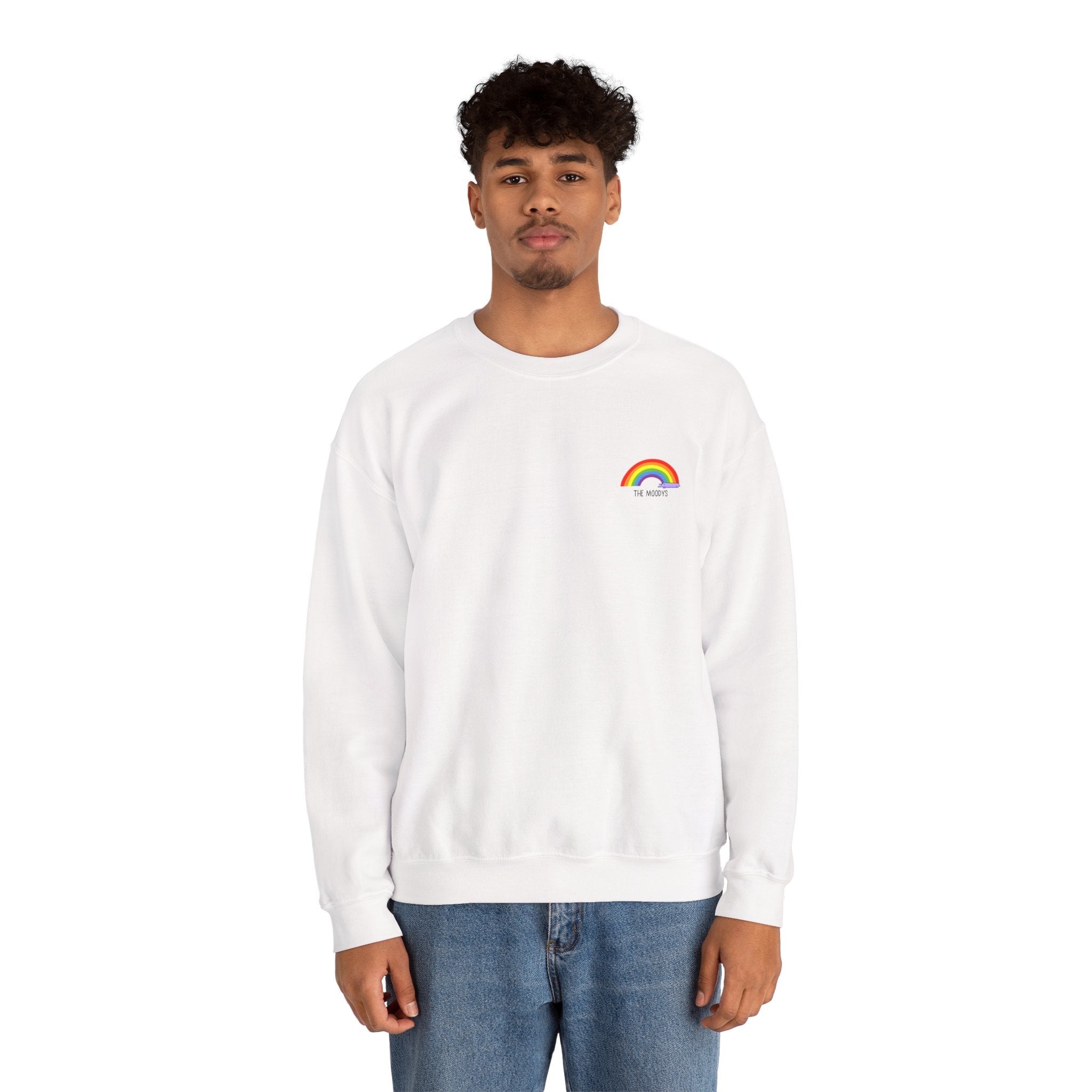 the moodys - crewneck sweatshirt - lanz lays rainbows - unisex