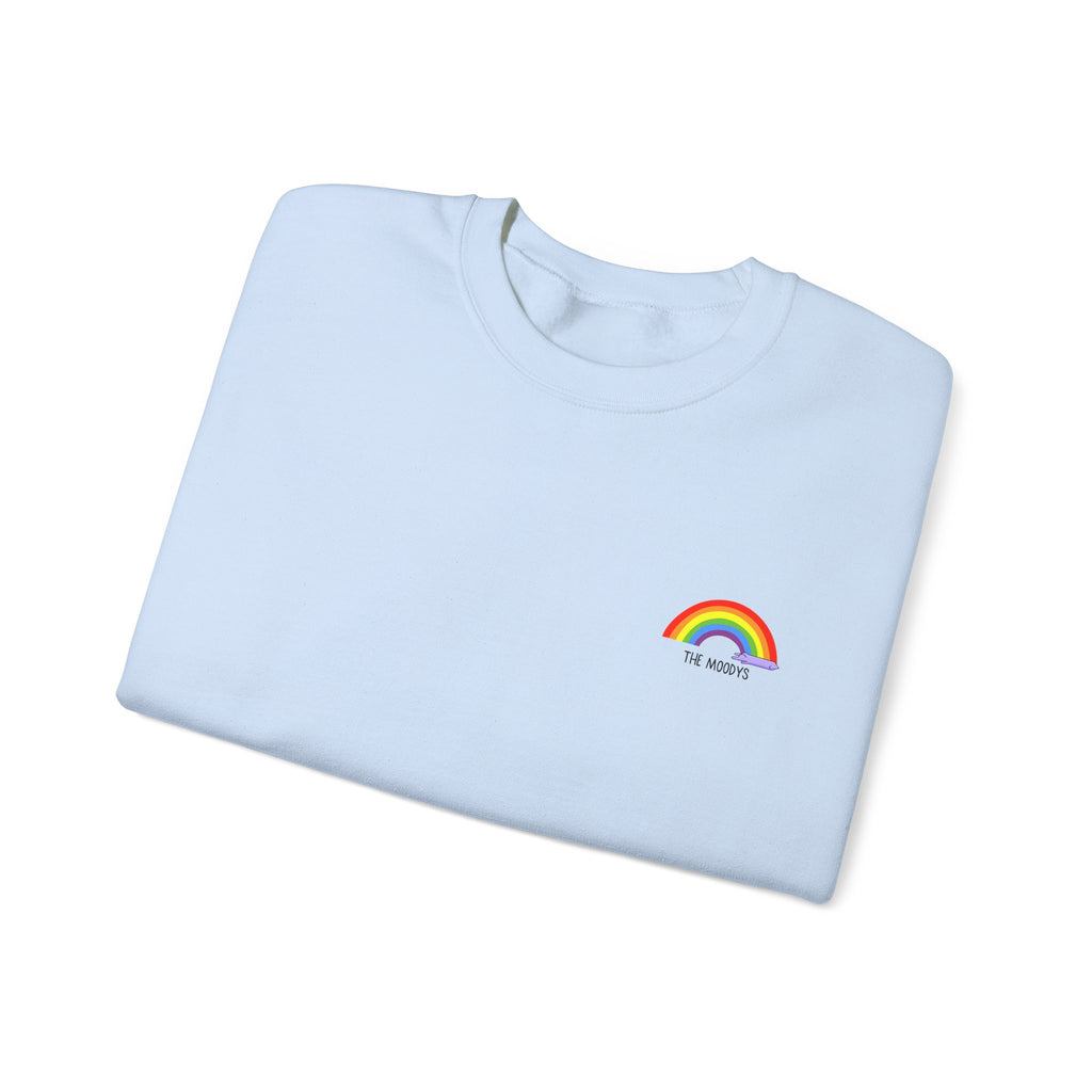 the moodys - crewneck sweatshirt - lanz lays rainbows - unisex
