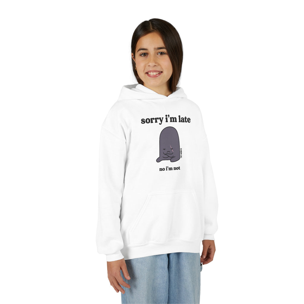 SORRY I'M LATE YOUTH HOODIE