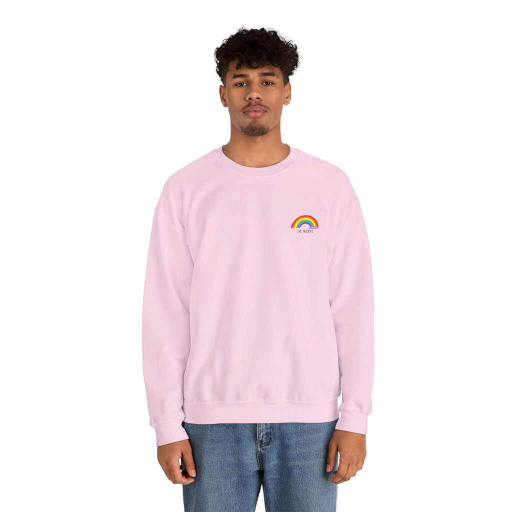 the moodys - crewneck sweatshirt - lanz lays rainbows - unisex